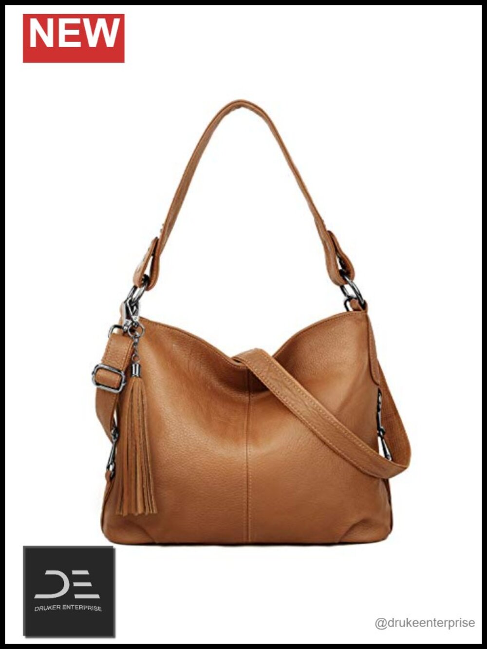Genuine Leather Hobo Shoulder Bag Purse Crossbody